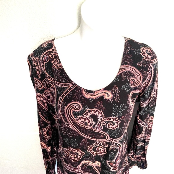 CLEARANCE /Make an offer! EXHILARATION Paisley print tunic dress blouse -XL - Picture 2 of 10